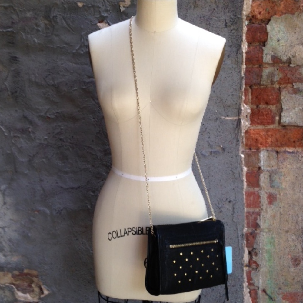 Lauren Merkin Cece Mini Studded Leather Clutch